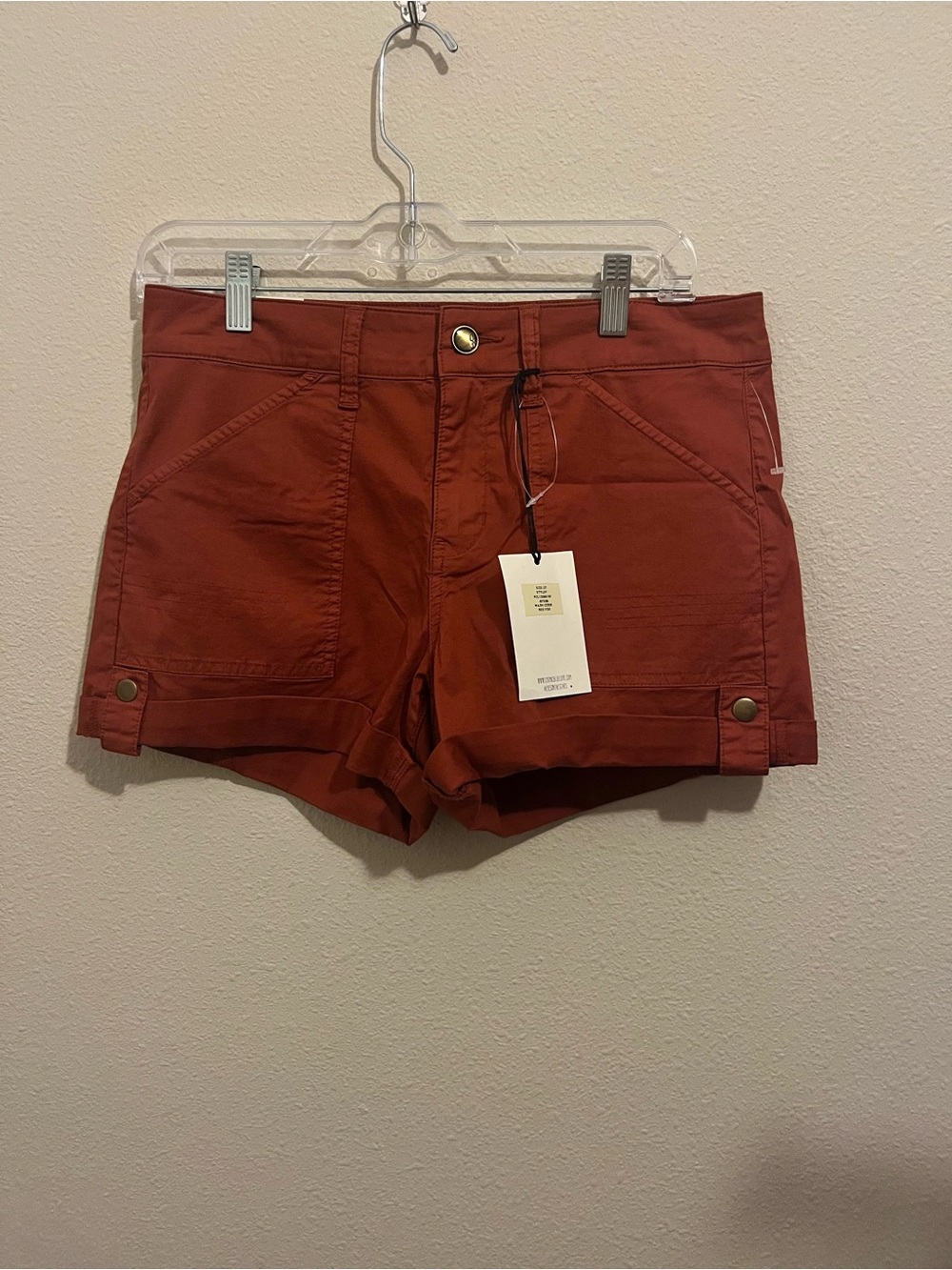 Cosmic Blue Love Women’s Rust Utility Jean Shorts